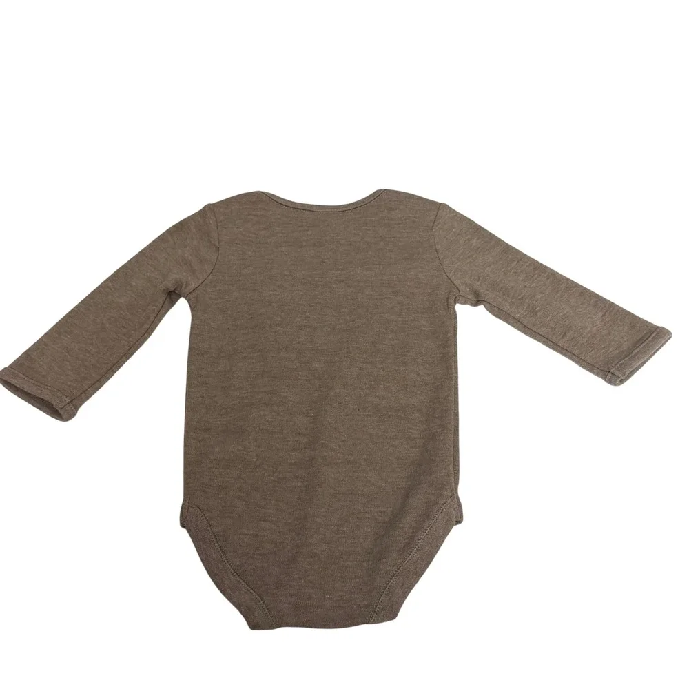 Gymboree Baby Boy 3-6M Long Sleeve Bodysuit Lot 2 Bear Striped Brown Blue NWT